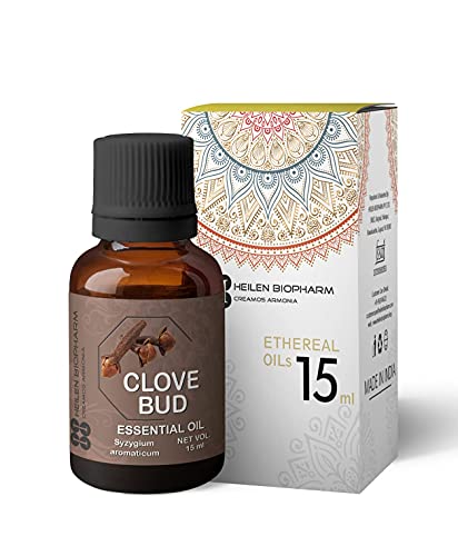 Image of Heilen Biopharm Clovebud (Syzygium aromaticum) Food-Grade Edible Essential Oil - 15 mL | Natural Food-Grade Flavoring & Oral Freshener (Pack of 1)