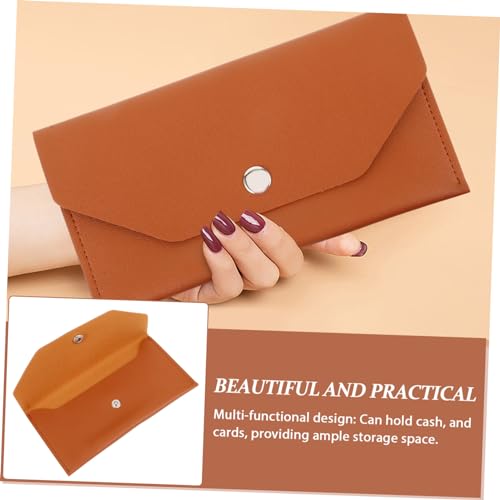 Multi Function PU Cash Envelope Wallet Stylish Cards Storage Pouch for Daily Use Wear Resistant Design for Office Shopping and Travel present for3