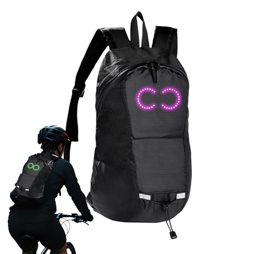 Mochila de LED, mochila leve dinâmica para viagens | de armazenamento de grande capacidade para laptops, celulares, esportes, Preto, Refer to description