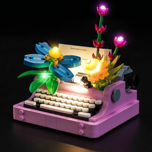 LocoLee Light kit Compatible with Lego Typewriter with Flowers 31169- No Model Only Light, LED Lighting Accessories Compatible with Lego Typewriters