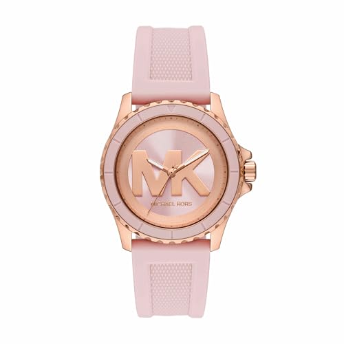 Image of Michael Kors Everest Pink Quartz Silicone Watch MK7536