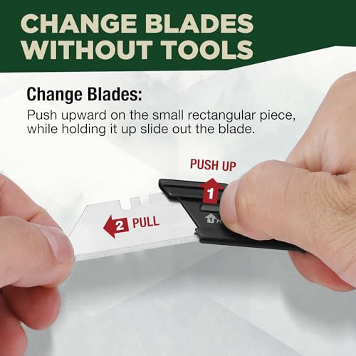 image for MOSSY OAK 2-pack Folding Pocket Utility Knife Set, Quick Change Box Cu