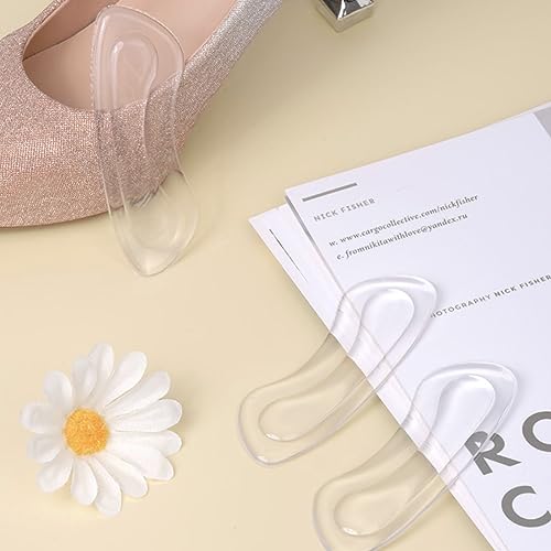 Image of EACOZY Heel Grips, Clear Shoe Heel Inserts, Heel Cushion Pads for Women Men Loose Shoes, 5 Pairs (Pack of 2)