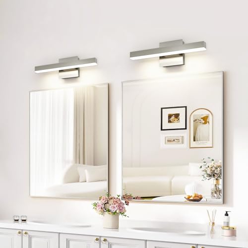 Joossnwell 7560 Bathroom Light Fixtures Brushed Nickel Vanity Lights Bar 5Cct Dimmable Modern Bathroom Lighting Fixture Over Mirror Led Vanity Light thumb #4