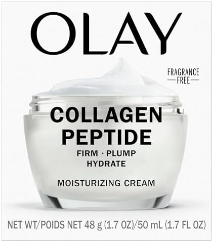 Olay Collagen Peptide Face Moisturizer, Firming Cream for Women, Fragrance-Free, Non-Greasy - Hydrating, Anti-Aging, Anti-Wrinkle, Smooth Fine Lines, Plumping Skin Care - Niacinamide, 50 mL
