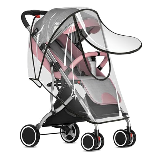 ZITUZY Parapioggia universale per passeggin, Parapioggia Passeggino Universale, Carrozzina con Cerniera per Aprire, per...