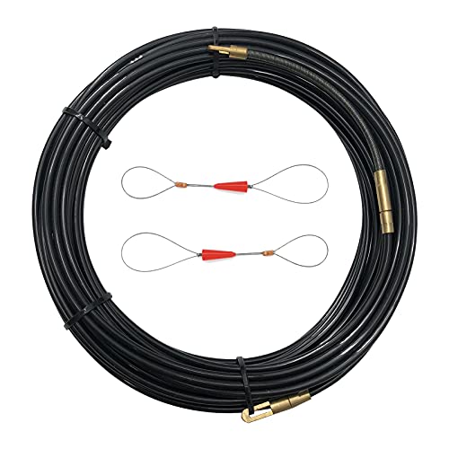 VGongTech 20m 67 Feet Cable Puller Kit Through Wall Fish Tape Nylon Electrical Cable Puller Wire Guide Device Threader Fish Cable Fastener
