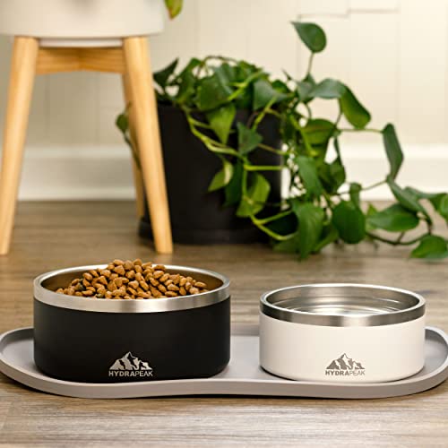 Hydrapeak Dog Bowl, Non-Slip Stainless Steel Water and Food Dish, 4 Cup (White) by Hydrapeak - Used condition - Image 5