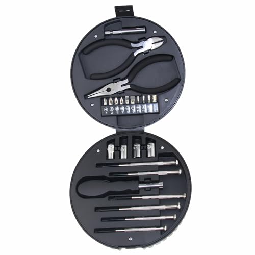 Set de herramientas mini 24 piezas con caja almacenamiento llanta miniatura 3