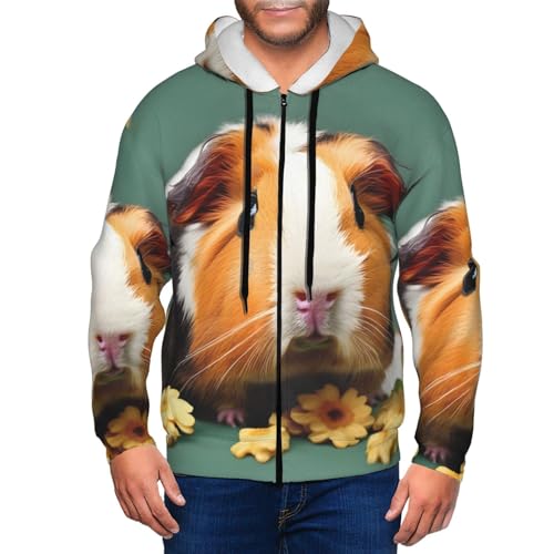 Sweat à capuche homme imprimé cochon d'inde cadeau original