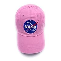 Aeisage Pink Hat for Women NASA Baseball Cap Distressed Cotton Caps Girls Vintage Cap Dad Hat Washed Low Profile