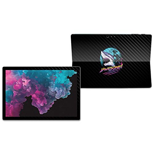 Image of MIGHTY SKINS MightySkins Carbon Fiber Skin for Microsoft Surface Pro 6 - Jawesome | Protective, Durable Textured Carbon Fiber Finish | Easy to Apply, Remove, and Change Styles | Made in The USA