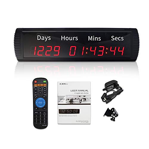 Reloj de pared LED GANXIN cuenta regresiva digital miniatura 4
