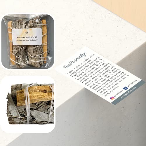 VIE 2x Palo Santo White Sage 4" Smudge Sticks, Natural - Image 3
