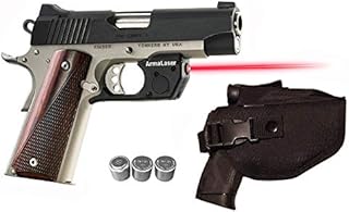 Laser Kit for Compact Springfield, Kimber 1911, Sig Sauer Ultra Pistols w/ Tactical Holster, Touch-Activated ArmaLaser TR25 Red Laser Sight & 2 Extra Batteries