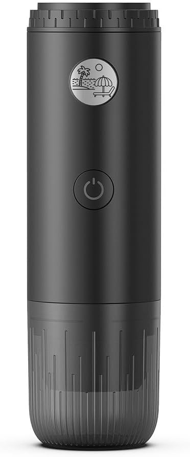 Portable Espresso Machine, Wireless Coffee Maker with 19 Bar Pressure, 7800mAh Rechargeable Battery, Compatible with Nespresso Capsules and Ground Coffee (Black)