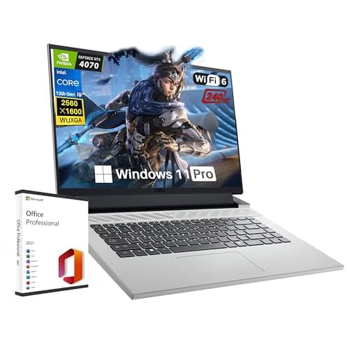 Dell G16 7630 Gaming Laptop, 16″ QHD+ 2k 240Hz 3ms Display, Intel i9 13900HX(Up to 5.4 GHz), NVIDIA GeForce RTX 4070, 64 GB DDR5 RAM, 4 TB SSD, WiFi 6, Windows 11 Pro & MS Office Lifetime License