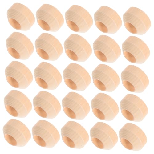 TOYANDONA 50piezas Base de Madera sin Terminar para Sujetar Clavijas de Muñecas para Proyectos de Pintura y Manualidades