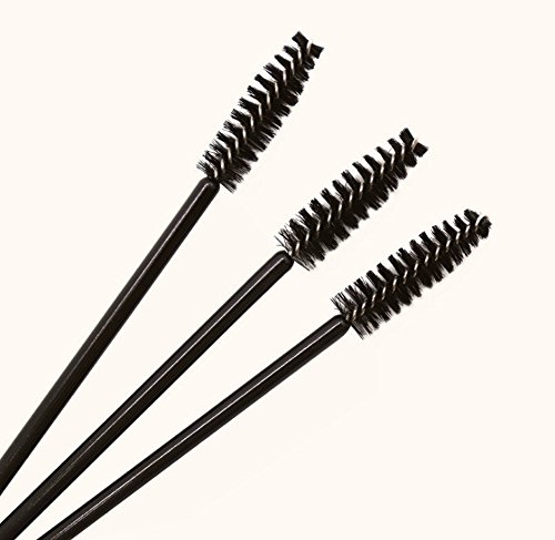Preisvergleich Produktbild 50tlg. Wimpernbürste Set Einweg Wegwerf Wimpern Mascara 'Bürste Fuchsie