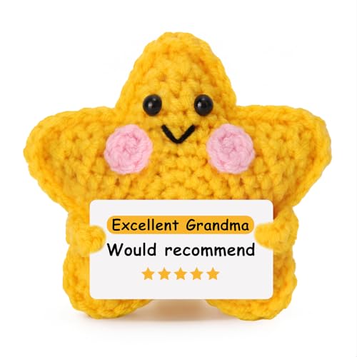 Grandma Gifts Handmade Crochet Star Grandma Birthday Gifts For Grandma Emotional Support Gift Positive Crochet Animals Presents For Mothers Day Christmas