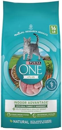 Purina ONE Natural, Low Fat, Weight Control, Indoor Dry Cat Food, +Plus Indoor Advantage – 16 lb. Bag Purina ONE Natural, Low Fat, Weight Control, Indoor Dry Cat Food, +Plus Indoor Advantage – 16 lb. Bag