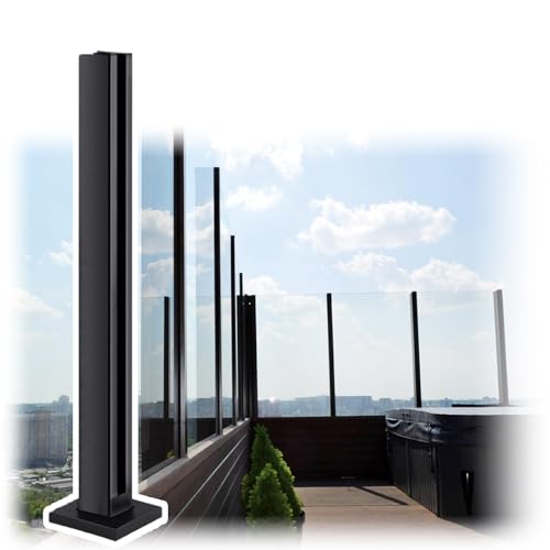 37.4in Stainless Steel Glass Railing Kit for 10-12mm Deck Guardrail