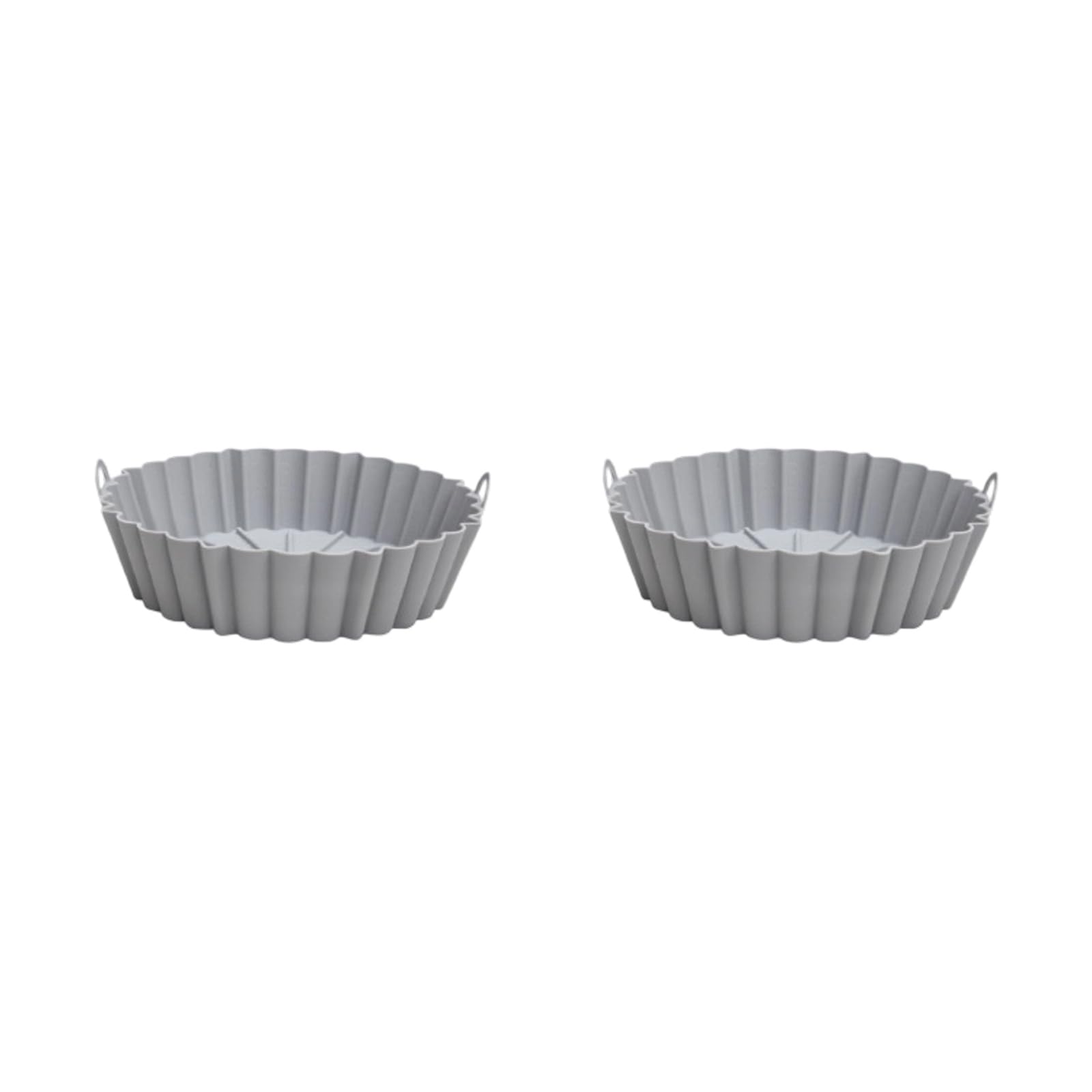 Kalttoy Of 2 Round Nonstick Air Fryers Pad Baking Tray Cooking Liners Silicone Baskets Suitable for Air Frying Machine Silicone Baking Pans