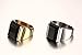 Fashion Stainless Steel Gold Plated Vintage Square Black Agate Signet Rings for Men, Gold,Size 10