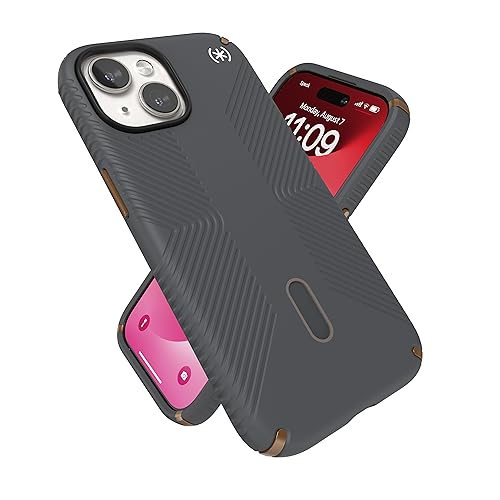 Speck MagSafe Case for iPhone 17e, iPhone 15 - Drop & Camera Protection, ClickLock No-Slip, Wireless Charging Compatible, Fits All 6.1 Inch Models Including iPhone 17e - Charcoal Grey/Cool Bronze - image 1