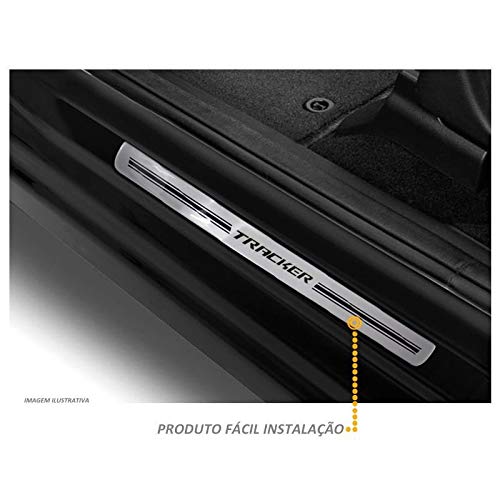 Jogo de Soleira Tracker 2014/2016 Prata em Resina