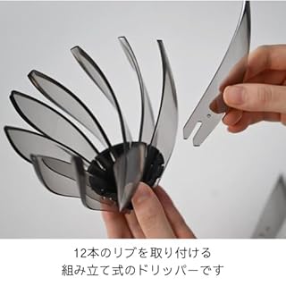 HARIO VDSU-02-TB V60 Dripper, Suiren 02, Black, for 1-4 Cups, Coffee, Hand Drip