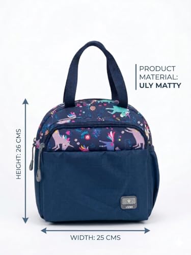 Image of APP Insulated Lunch Bag for Men & Women | 8.1 Litre Tiffin Carry Bag | ULY Matty Fabric | 2 Compartments | 25 x 26 x 5 Inches | Durable Reusable Lunch Bag for Office School College Travel Picnic