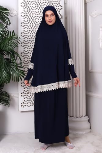 Image of Muslim Dresses for Women, Two-Piece Long Sleeve Islamic Prayer Dress, Hijab