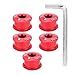 Rosilesi Vis de Disque de Bicyclette - 5 pièces vis de Plateau de vélo de vélo Boulon de Roue à chaîne pour Simple Double Triple taux(5mm-Rouge)