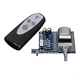 Zilimontt Lautstärkereglerplatine mit Fernbedienung für Vorverstärker-Upgrade, 50 K/100 K Potentiometer, inklusive Fernbedienungsschalter und Statusanzeige, ABS-Schaltung (100 K)