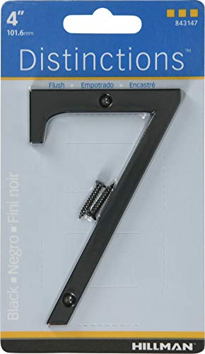 Distinctions 843147 Black Flush-Mount 10 cm Casa número 7