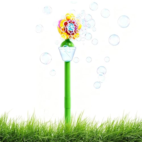 Jouet de fête d'anniversaire plein air enfant avec machine à bulles automatique sur pied cadeau