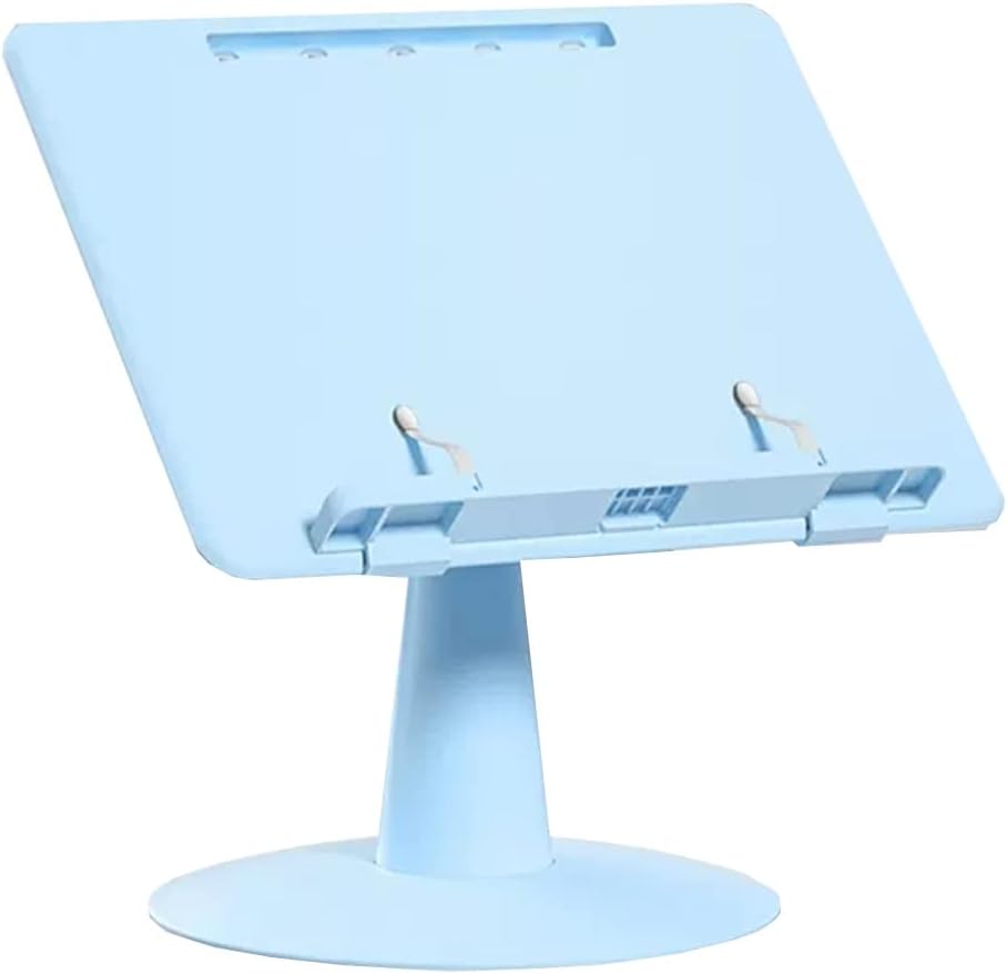 Book Stand for Reading Hands Free, Laptop Stand for Desk, Cookbook Holder Stand with 4 Gear Angle Adjustment, Floor Stand Book Holder for Tablet Recipes Textbook (Color : /Blue) (/Blue) (/Blue )