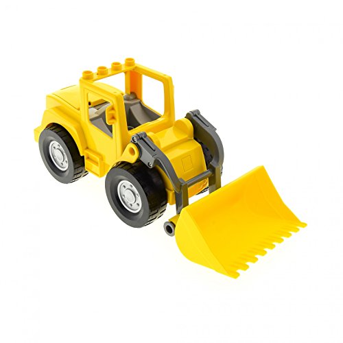 1 x Lego Duplo Fahrzeug gelb Frontlader mit Bagger Schaufel Arm kurz mit Clip Baustelle Auto Set 10520 85355 88931c01 89862 89845c01