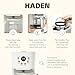 Haden Heritage 4 Slice Wide Slot Stainless Steel Toaster Bundled with 12 Cup Programmable Drip Coffee Maker Coffee Machine, Ivory & Copper