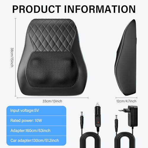 Masseur cervical avec coussin chauffant appareil de massage 3D premium