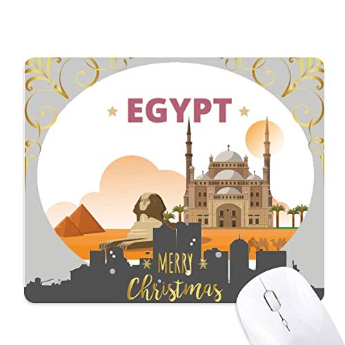 Tapis de souris Égypte cadeau original de Noël en caoutchouc souple