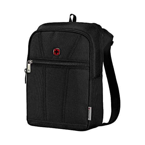 Image of WENGER, BC First, Vertical Crossbody Bag, Black Swiss Designed-Blend of Style and Function, 612273