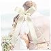 NUOBESTY Wedding Car Decor Bow Knots Ribbon 10 Pcs Polyester Car Bows Wedding Box Decor Bow Rib