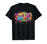 Boys Bruh Meme Funny Saying Teens Graffiti Aesthetic Kids T-Shirt