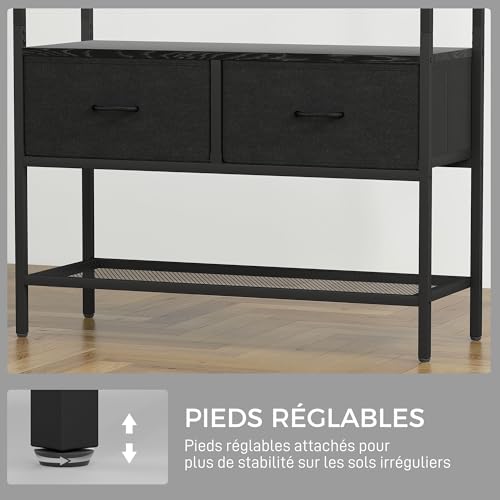 Portant à vêtements avec étagère et vestiaire pour entrée gain de place - 7