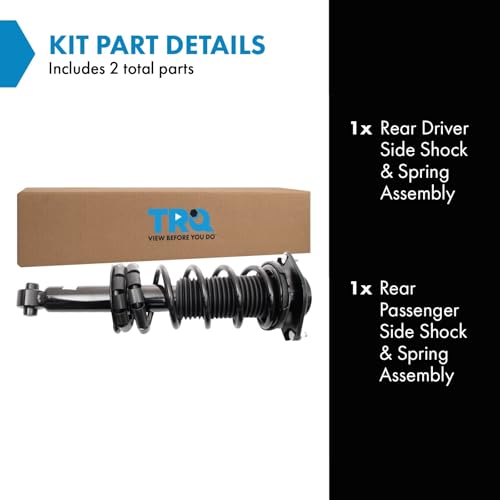 Image of TRQ Rear Shock & Spring Assembly Set Compatible with 2012-2016 Subaru Impreza