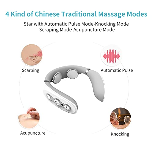 Maptag Neck Massager Pain Relief Electric Portable Neck Massager Cordless Cervical Spine Massager Neck Relax Pain Relief Device For Women Men Gift #TOP3