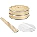 Parowary 20 cm chińskie pierogi bambus zestaw parownik kuchenka ryba warzywa kosz kuchnia narzędzia kuchenne łatwe do przechowywania (kolor: Kolor drewna, rozmiar: jeden rozmiar)