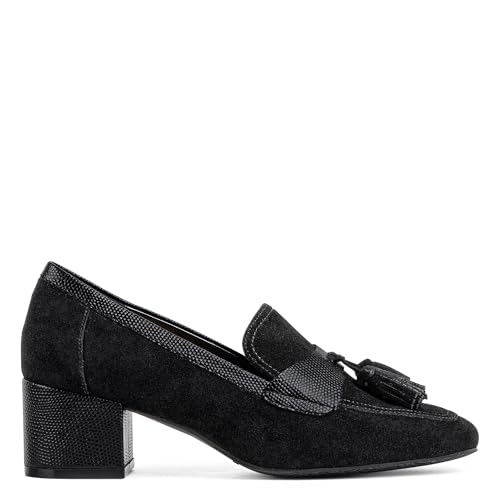 Image of Donald Pliner Women's Kressida Dress Loafers, 2 inch Block Heels for Women, Slip-On Heels for Women